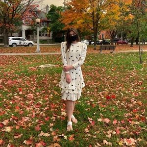 Vintage silk Korean dress